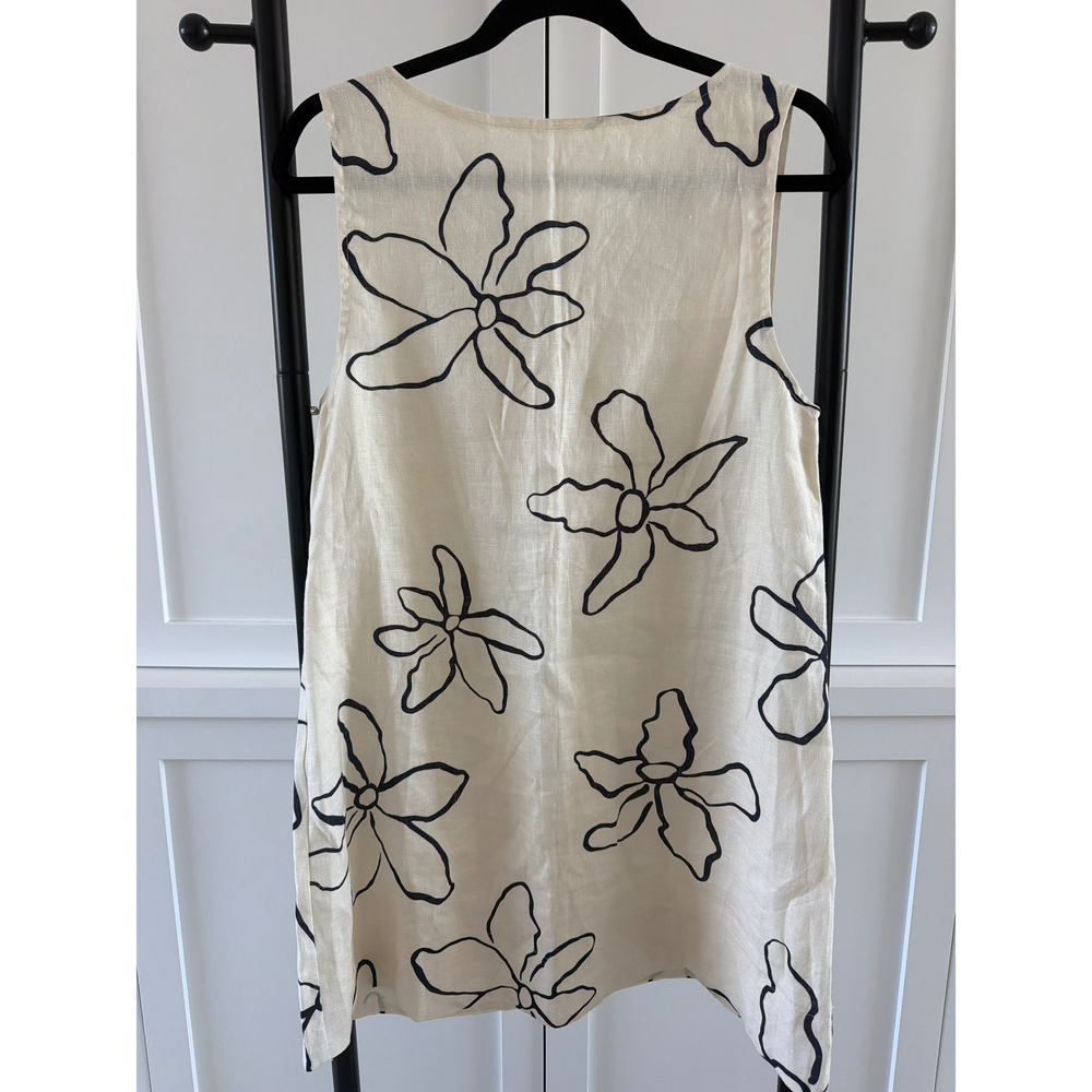 VRG GRL Floral Print Tank Dress in Cream - Picture 2 of 4